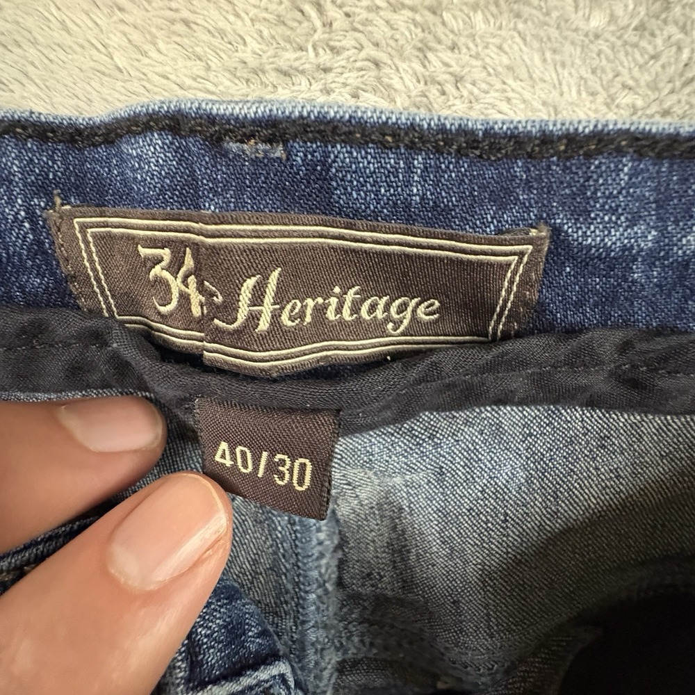 34 Heritage Men's 41x28.25‎ Blue Charisma Straight Leg Stretch Jeans SEE DESC - Picture 3 of 10